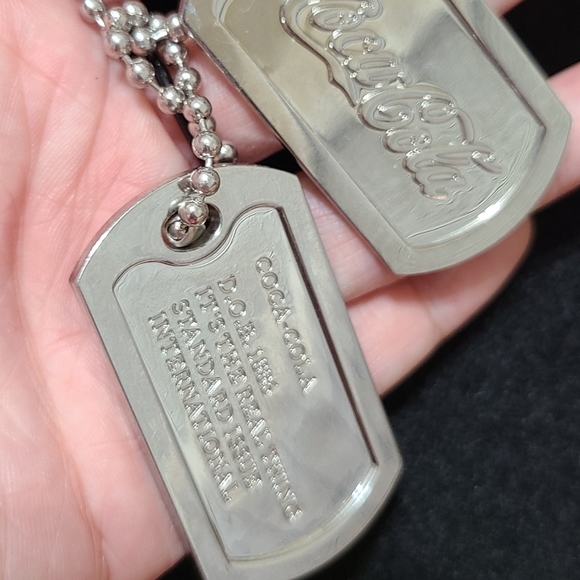 Coca-Cola Set of 2 Dog Tags - Picture 3 of 4
